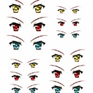 Decals eyes series 21 for 1/6 scale heads