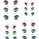 Decals eyes series 29 for 1/6 scale heads