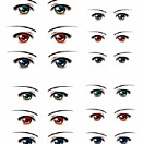 Decals eyes series 24 for 1/6 scale heads