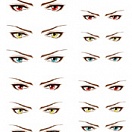 Decals eyes series 17 for 1/6 scale heads