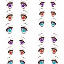 Decals eyes series 32 for 1/6 scale heads