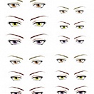 Decals eyes series 16 for 1/6 scale heads
