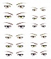 Decals eyes series 16 for 1/6 scale heads