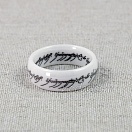 Lord of the Rings (The Hobbit) - One Ring (white ceramic) размер 8
