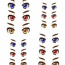 Decals eyes series 28 for 1/6 scale heads