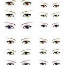 Decals eyes series 20 for 1/6 scale heads