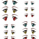 Decals eyes series 27 for 1/6 scale heads