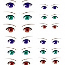 Decals eyes series 9 for 1/6 scale heads