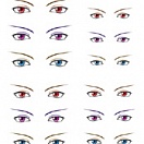 Decals eyes series 15 for 1/6 scale heads