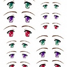 Decals eyes series 25 for 1/6 scale heads
