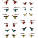 Decals eyes series 23 for 1/6 scale heads